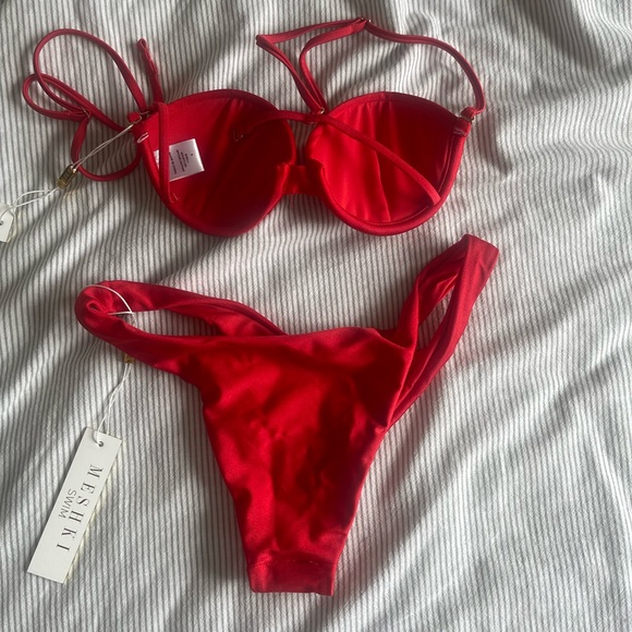 Meshki Red Swimsuit - Picture 6 of 7